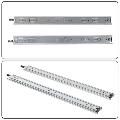 Solid Spare 1 Pair 22 Inch Locking Drawer Slides Full Extension & Lock 150 lb Load Capacity