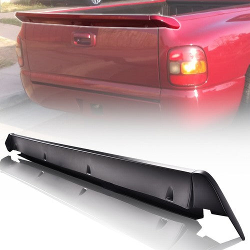 Solid Spare Fit For 99-06 Chevy Silverado GMC Sierra Pickup Tailgate Rear Spoiler Wing Black