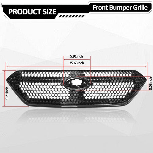 For 2022-2026 Subaru WRX VB Front Bumper Gloss Black Grille Assembly Sti Style