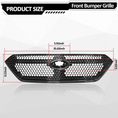 For 2022-2026 Subaru WRX VB Front Bumper Gloss Black Grille Assembly Sti Style