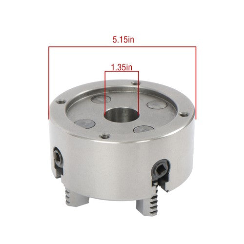 Solid Spare K72-125 5" Lathe Chuck 4-Jaw Reversible - Independent Wood Turning
