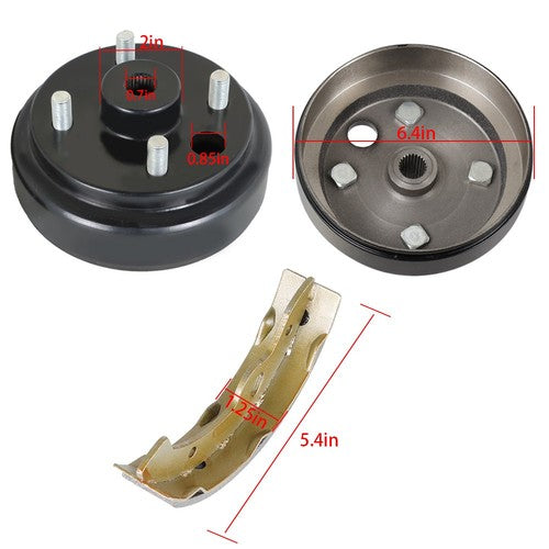 Solid Spare Rear Brake hub Drums Brake Shoe Kit For EZGO TXT Electric Golf Cart 96+ 70795G01