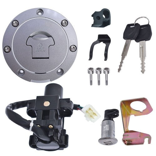 Solid Spare For Honda CBR600F4/F4i 01-06 Ignition Switch Fuel Gas Cap Seat Lock Key Set USA