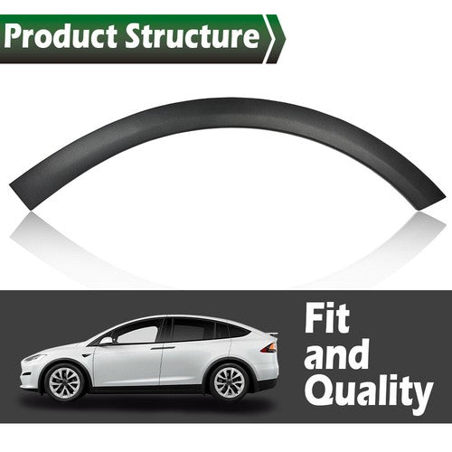 Solid Spare Rear Left Door Fender Flare Wheel Well Arch Molding Fit For 16-21 Tesla Model X