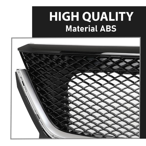 Solid Spare Fit For 2020-2025 Cadillac XT6 Sport Front Bumper Lower Grille Black & Chrome