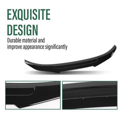 Solid Spare Fit For 20-22 BMW 2 Series F44 PSM Style Gloss Black Rear Trunk Spoiler Wing