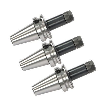 Solid Spare 3 Pcs BT40 ER16 Collet Chuck Set 100mm 4" M16 Thread CNC