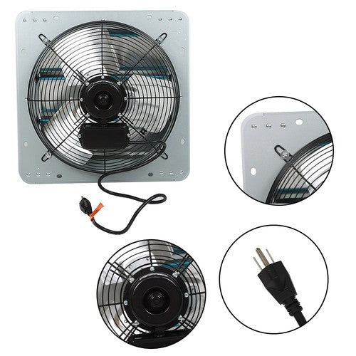 Solid Spare 14 Inch Shutter Exhaust Fan Aluminum High Speed Wall Mounted Greenhouse Garage