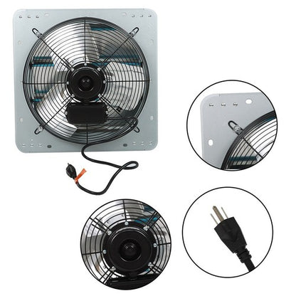 Solid Spare 14 Inch Shutter Exhaust Fan Aluminum High Speed Wall Mounted Greenhouse Garage