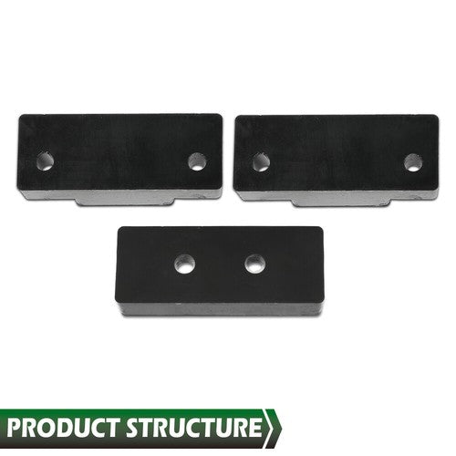Solid Spare 3Pcs Fit For Hummer, Humvee, HOOD BUMPER SET 1233888 & 12338896 Black New