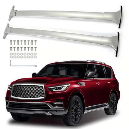 Solid Spare 2PCS for Infiniti QX56 QX80 2011-2024 Roof Rack Rail Cross bar luggage carrier