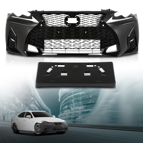 Solid Spare Fit For 2014-2016 Lexus IS IS250 IS200t IS350 to 21 F-Sport Style Front Bumper