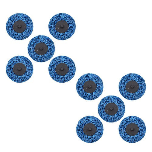 Solid Spare 3" Blue Quick Change Easy Strip & Clean Discs For Paint Rust 10 Pack