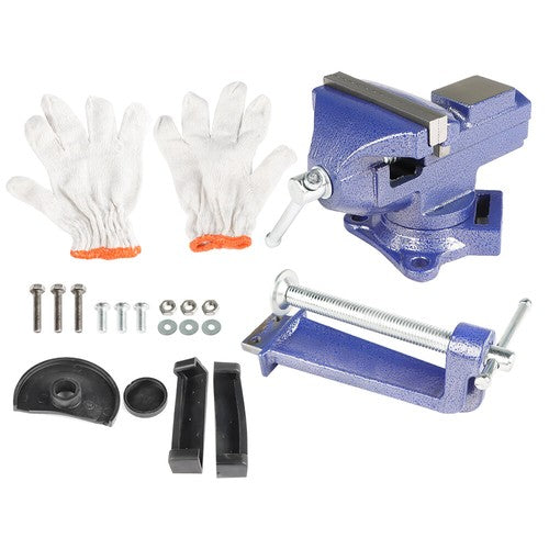 Solid Spare For Workbench 3.2"- Multi-Functional Portable 360° Swivel Base 2-In-1 Bench Vise
