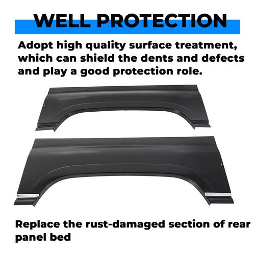 Solid Spare For 1994-2001 Dodge Ram Rear Upper Wheel Arch Repair Panel Sections Both Sides