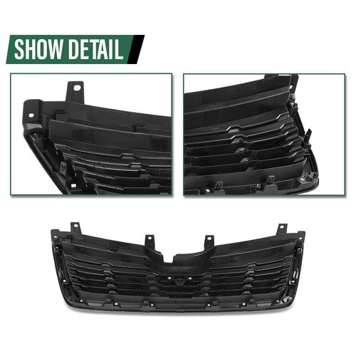 Solid Spare Fit For 2019-2021 Subaru Forester Front Bumper Lower Grille Grill Black Chrome