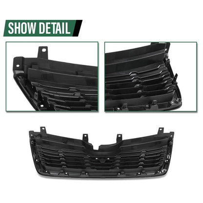 Solid Spare Fit For 2019-2021 Subaru Forester Front Bumper Lower Grille Grill Black Chrome