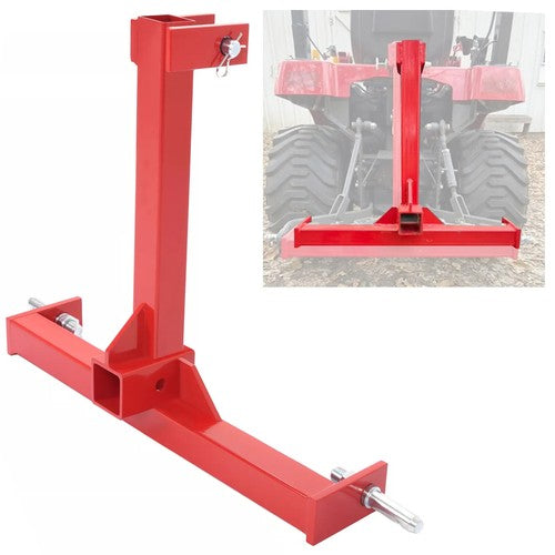 Solid Spare 3 Point 2" Receiver Trailer Tow Hitch Category 1 Tractor Drawbar Attachment