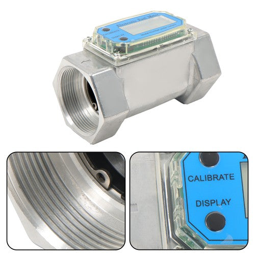 Solid Spare 2-Pack 2" Digital Turbine Flow Meter for Diesel Kerosene Gasoline 15.8-132 GPM