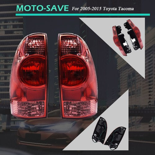 Solid Spare Tail Light Assembly For Toyota Tacoma 2005-2015 Pair Set Right + Left Rear Side