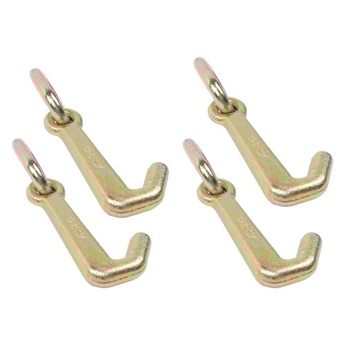 Solid Spare 4 Pack 5/16 Inch G70 Mini J Hook Hook 5400 Lbs Working Load Limit Towing Hooks