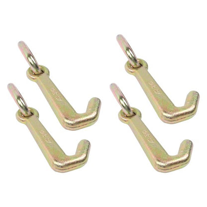 Solid Spare 4 Pack 5/16 Inch G70 Mini J Hook Hook 5400 Lbs Working Load Limit Towing Hooks