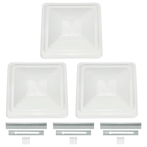 Solid Spare 3Pcs Fit For 14" x 14" Roof Vent Cover Camper RV Trailer Ventline White