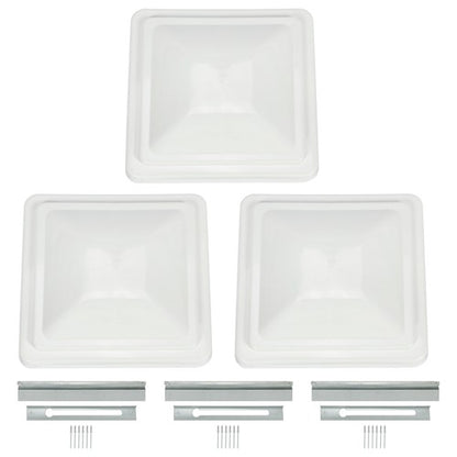 Solid Spare 3Pcs Fit For 14" x 14" Roof Vent Cover Camper RV Trailer Ventline White