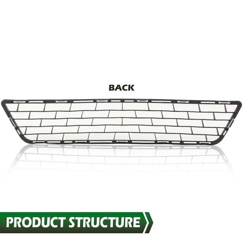 Solid Spare Fit For 2013-2015 Nissan Sentra Front Bumper Lower Grille Grill Cover Black