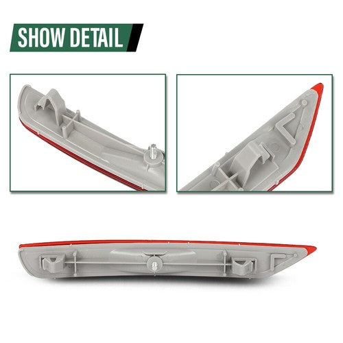 Solid Spare Rear Bumper Reflector Light Left+Right Red Fit For 2009-2018 Subaru Forester