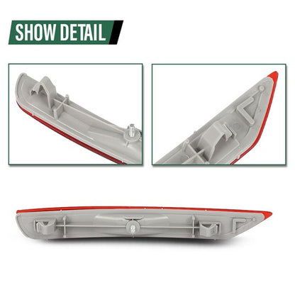 Solid Spare Rear Bumper Reflector Light Left+Right Red Fit For 2009-2018 Subaru Forester