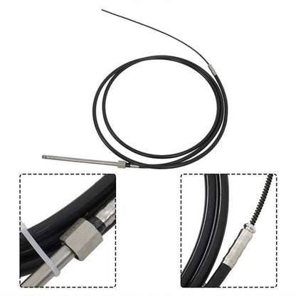 Solid Spare 14 Ft Boat Rotary Steering System Outboard W/ 12.4" Wheel Kit Marine SS13714 NEW