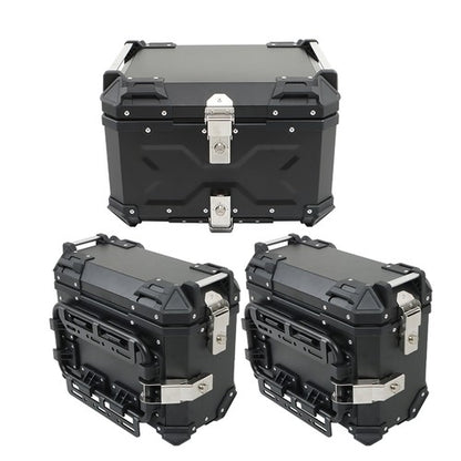 Solid Spare New Motorcycle 36L Side Case Hard Saddlebag + 55L Top Case Tail Box Luggage