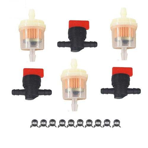 Solid Spare 3Kit 1/4" Fuel Gas Filter Shut Cut Off Valve 494768 698183 697947 In Line