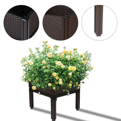 Solid Spare Raised Garden Bed Outdoor Elevated Planter Box Flowers Plants Vegetables