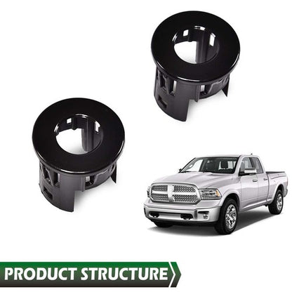 Solid Spare Fit For 14-18 Dodge Ram 1500 2pcs Parking Assist Sensor Bezels 5LS52TZZAA