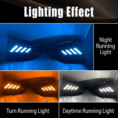 For Nissan Altima Sedan 2023 2024 DRL Daytime Running Light Fog Lamp Gloss Black