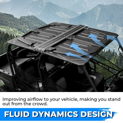 Solid Spare Black UTV Hard Top ABS Roof Durable For 2010-2014 Polaris Ranger Crew 800