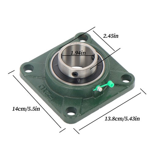 Solid Spare 10pcs UCF210-32 Pillow Block Flange Bearing 2" Bore 4-Bolt Self-Aligning