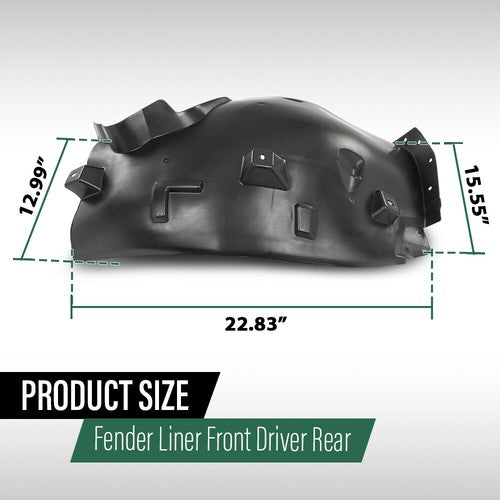Solid Spare Fender Liner For 12-15 Mercedes ML350 16-18 GLE350 17-19 GLE43 AMG Front Left
