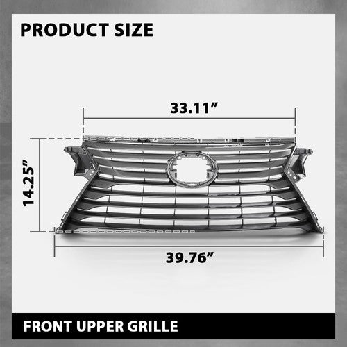 Solid Spare Fit For 2016-2019 Lexus RX350 RX350L RX450H Base Sport Front Bumper Grille Grill