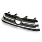 Solid Spare Front Bumper Upper Grille Black & Chrome Fit For 17-19 Toyota Highlander