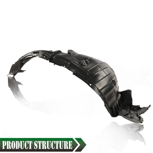 Solid Spare Fit For 2014-2018 Nissan Rogue Front Passenger Side Fender Liner Black