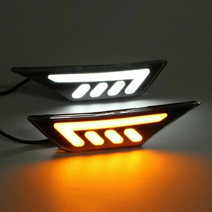 Black LED Front Bumper Side Marker Light Turn Signal For 2016-2021 Honda Civic