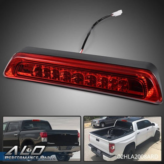 Solid Spare Fit For 2007-2016 Toyota Tundra V8 Red Lens LED 3rd Third Brake Light Cargo Lamp