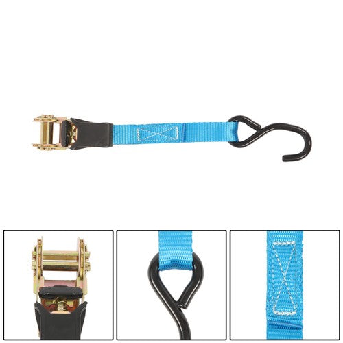 Solid Spare Ratchet Strap 6 Pcs+Polyester 566lbs Fracture Strength 1700lbs 1in*20ft S Hooks