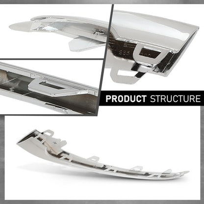 Solid Spare Fit For 18-20 Mercedes-Benz W222 S450/560 Front Bumper Trim Molding Left+Right