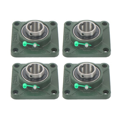 Solid Spare 4pcs UCF206-20 Pillow Block Flange Bearing 1-1/4" Bore 4 Bolt Solid Base