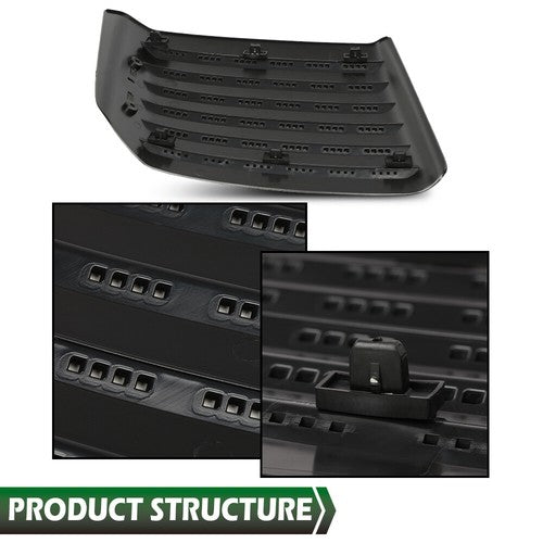 Solid Spare Fit For 2011-2014 Chevrolet Silverado 2500/3500 Left+Right Hood Panel Grille