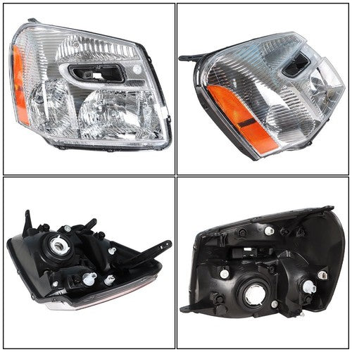 Solid Spare Headlight Fit For Chevy Equinox 2005-2009 Headlamps Passenger Side Clear Housing
